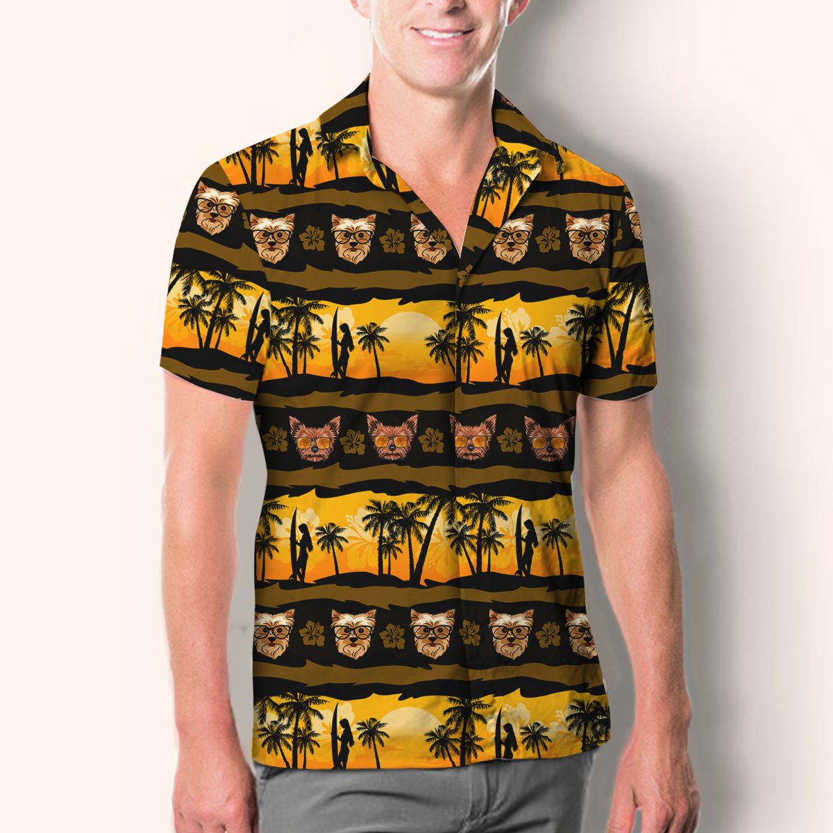 Aloha Hawaiian Yorkshire Terrier Shirt