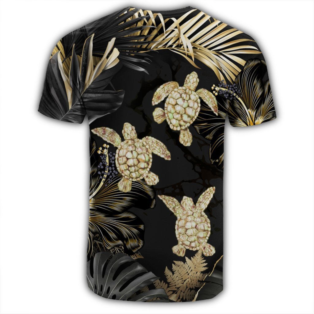 Hawaiian - Golden Tropical Turtle T-Shirt AH