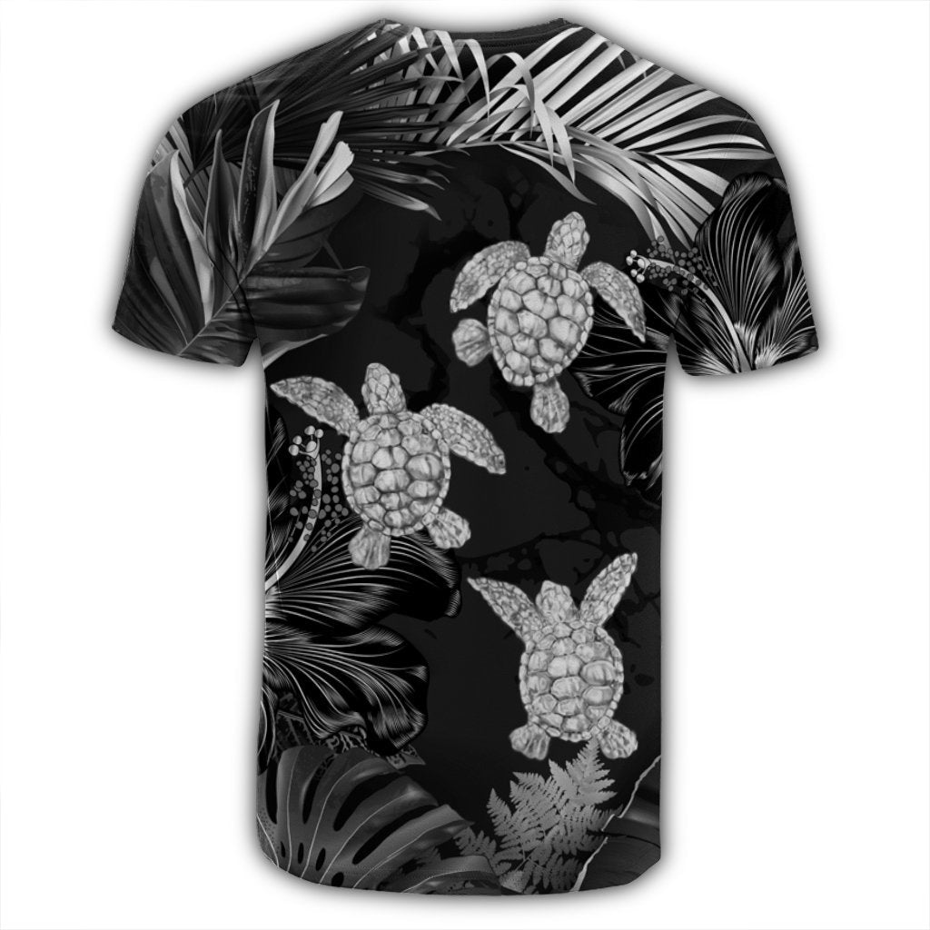 Hawaiian - Silver Tropical Turtle T-Shirt AH