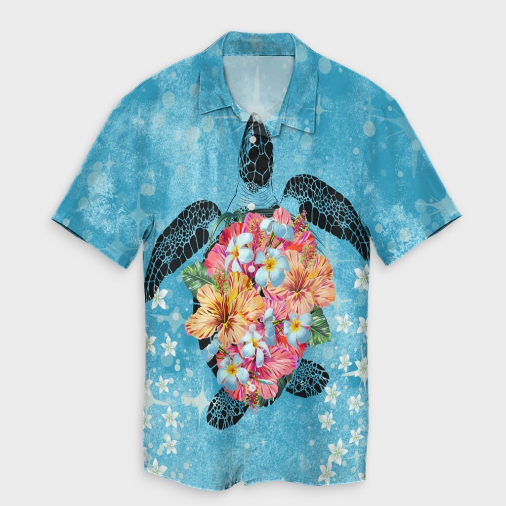 Hawaiian - Hawaii Turtle Hibiscus Plumeria Hawaiian Shirt - AH