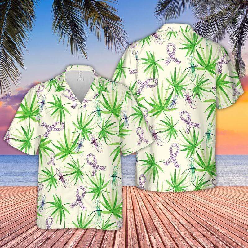 Alzheimer's Awareness Ribbon Unisex Hawaiian Aloha Shirts #DH