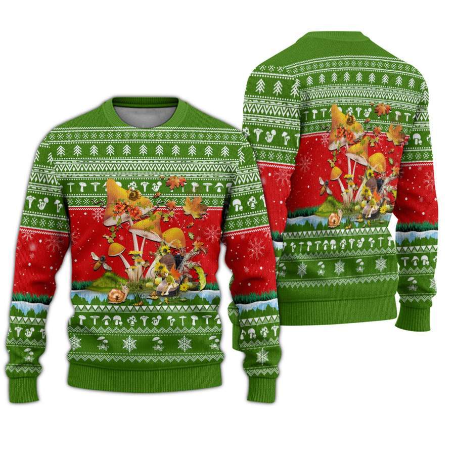 Amazing Mushroom Ugly Christmas Yall Ugly Christmas Sweater 