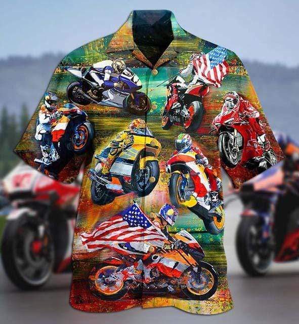 American Motorcycle Racing Hawaiian Aloha Shirts #DH