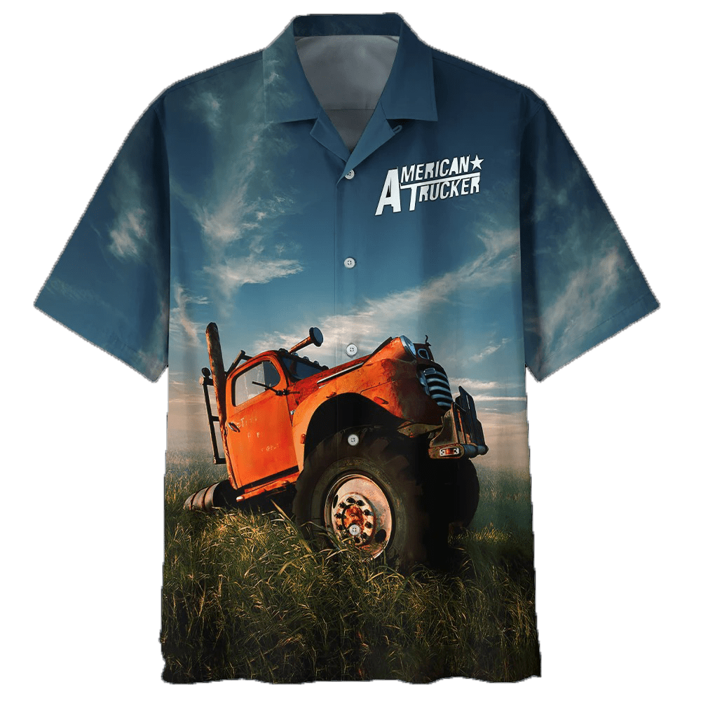 American Trucker Best Truck Dad Ever Hawaiian Aloha Shirts #DH