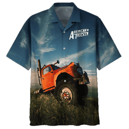 American Trucker Best Truck Dad Ever Hawaiian Aloha Shirts #DH