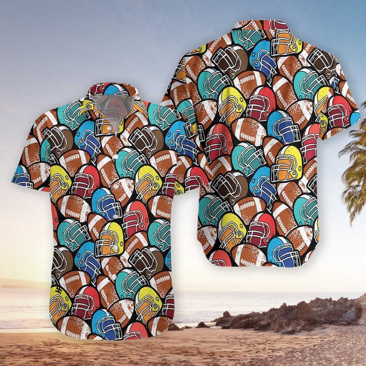 Colorful American Football Hawaiian Shirt | For Men & Women | Adult | HW2942