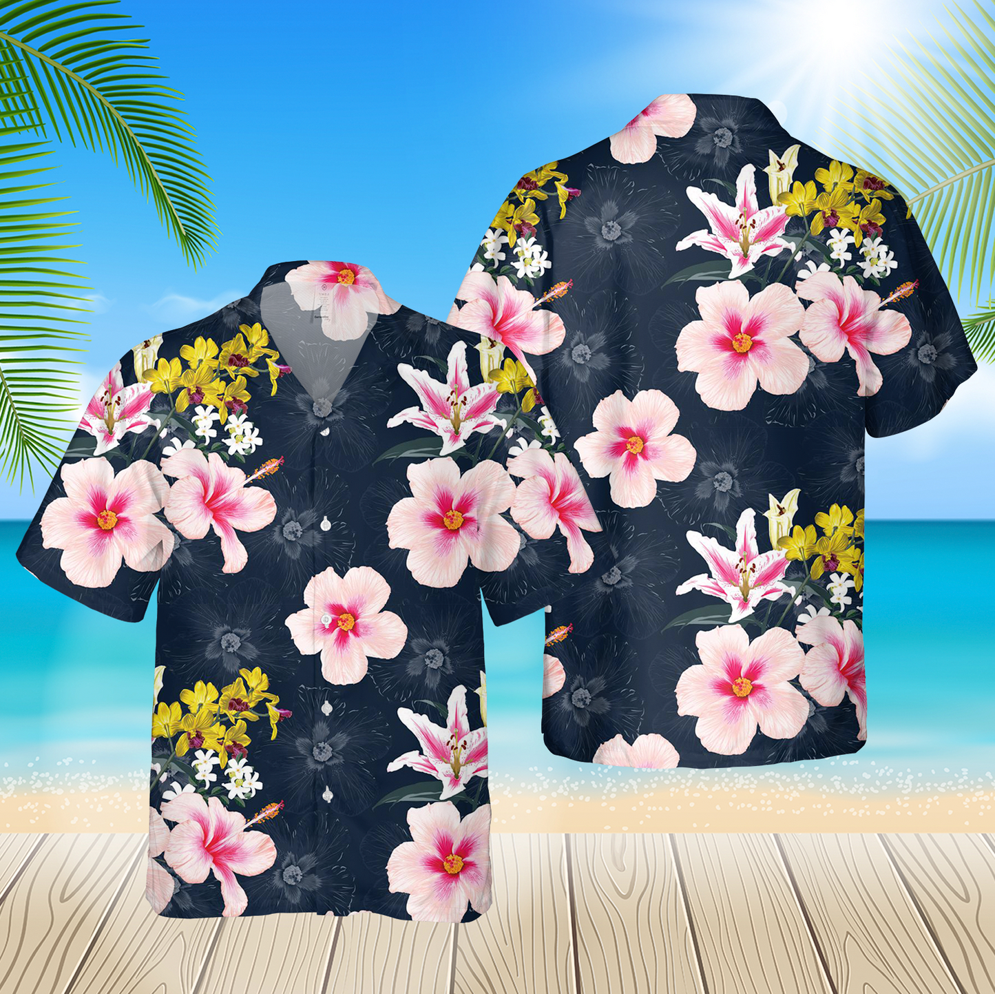 Floral 2 3D Hawaii Shirt For Men