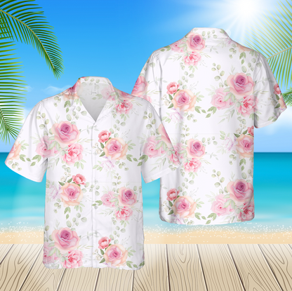 Soft Flower 3D Hawaii Shirt For Men