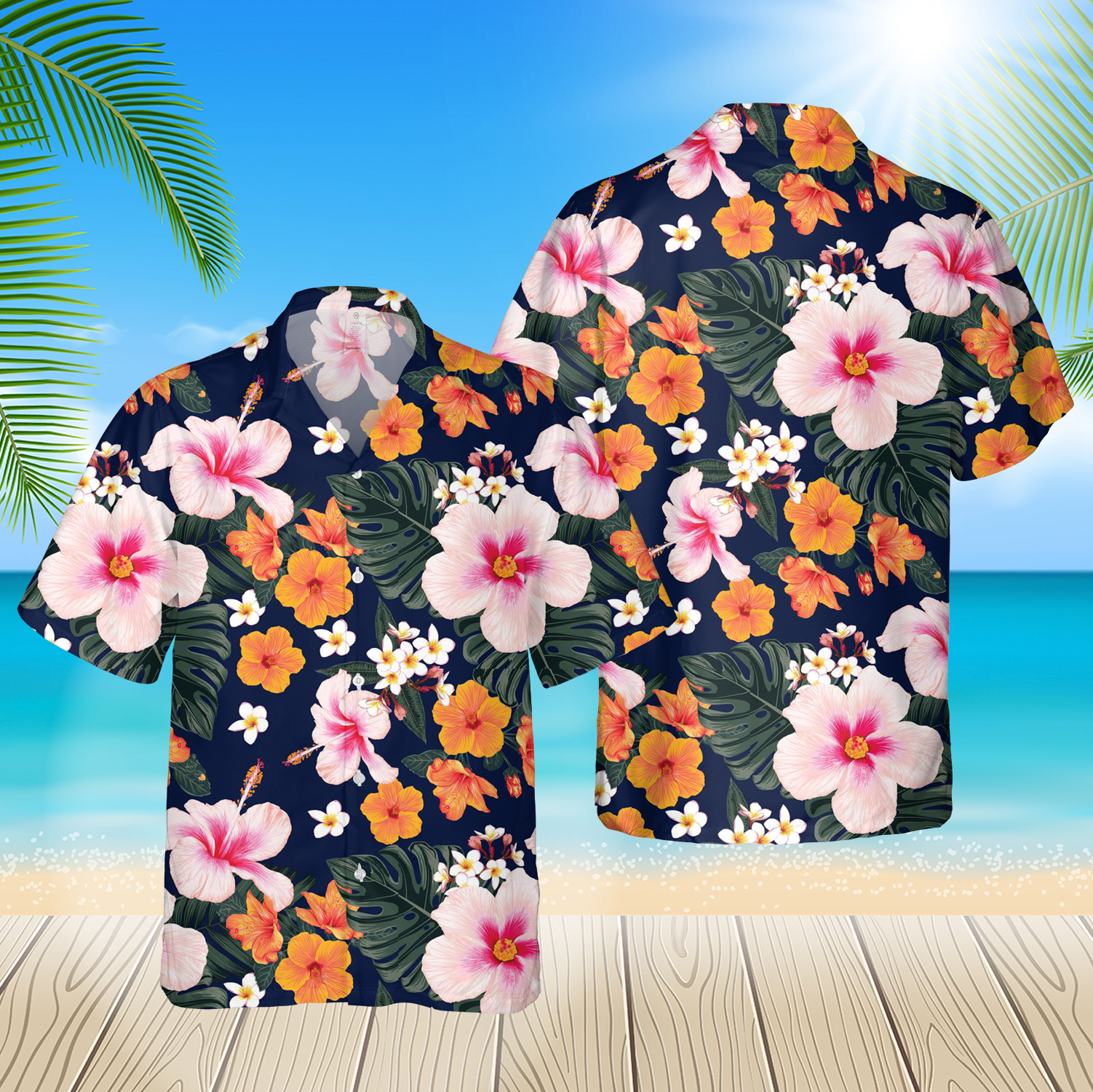 Floral And Leaves 3 3D Hawaii Shirt For Men