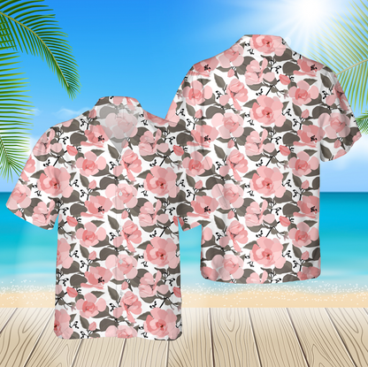 Chinese Rose 3D Hawaii Shirt For Men