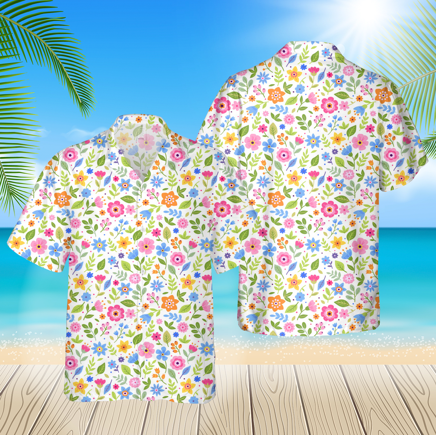 Small Flowers 11 3D Hawaii Shirt For Men Hawaii Shirt