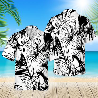 Tropical Floral Summer Seamless Pattern White 3D Hawaii Shirt Hawaii