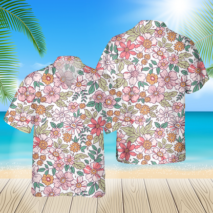 Small Flowers 18 3D Hawaii Shirt For Men