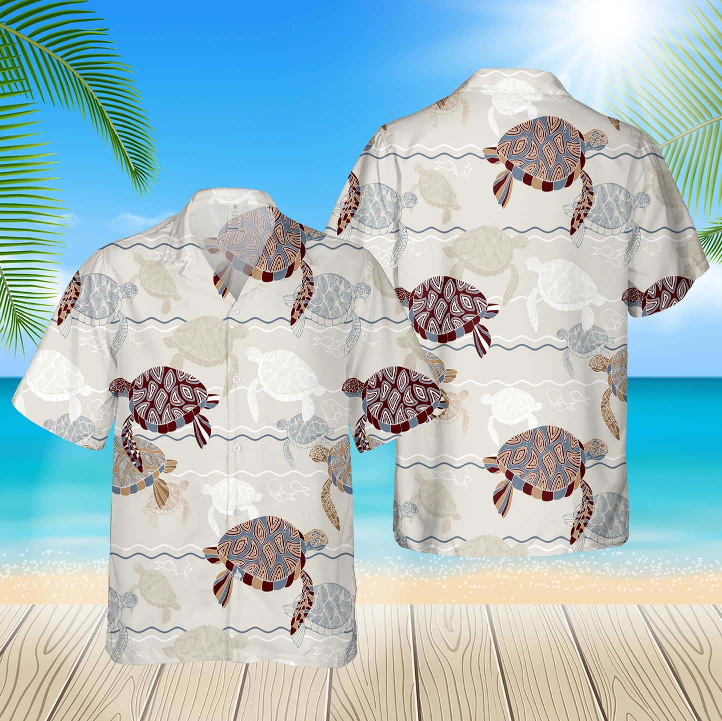 Abstract Ocean Background Sea And Beach White 3D Hawaii Shirt Hawaii