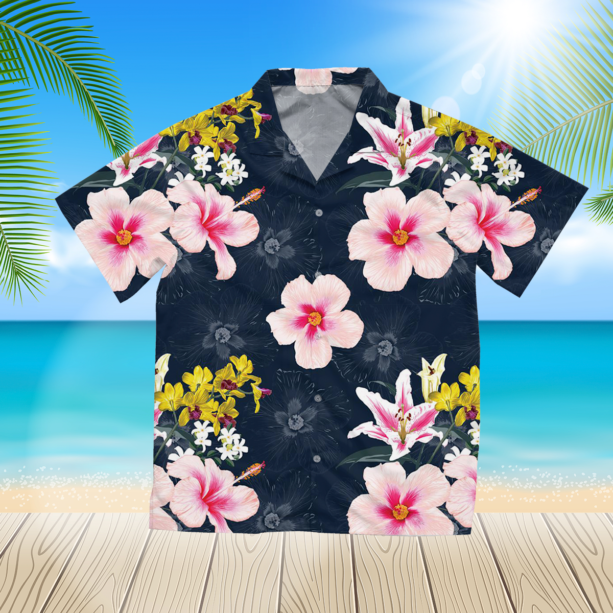Floral 2 3D Hawaii Shirt For Men