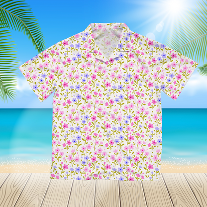 Small Flowers 14 3D Hawaii Shirt For Men