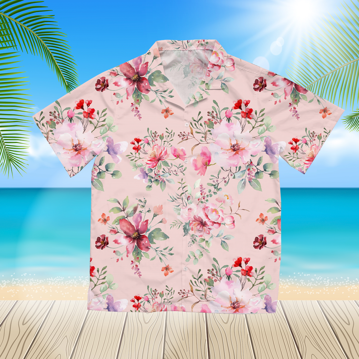 Rose Flower 2 3D Hawaii Shirt For Men