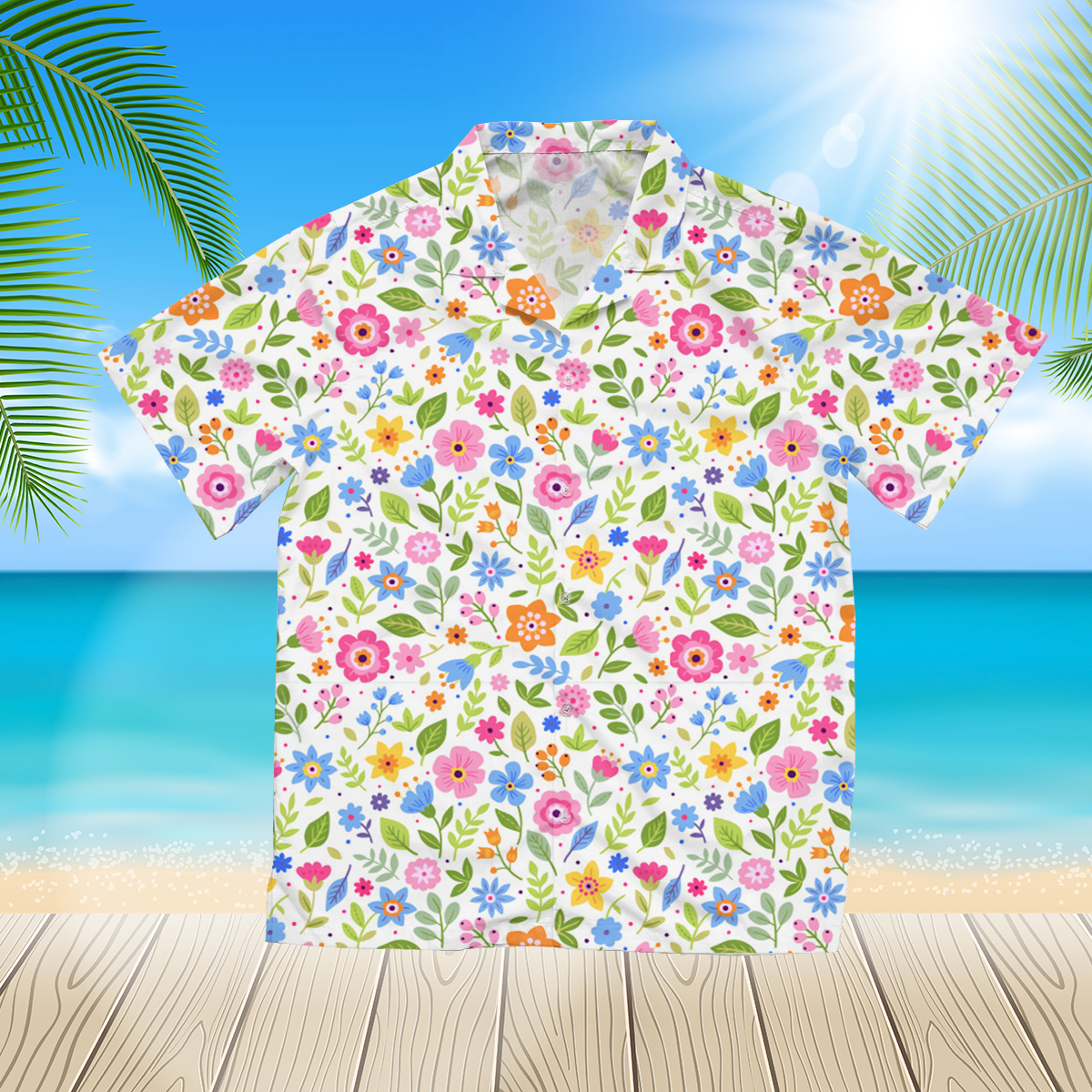 Small Flowers 11 3D Hawaii Shirt For Men Hawaii Shirt