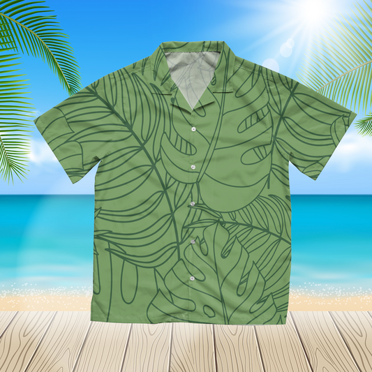 Beautiful Seamless Tropical Jungle Floral Pattern Green 3D Hawaii Shirt Hawaii