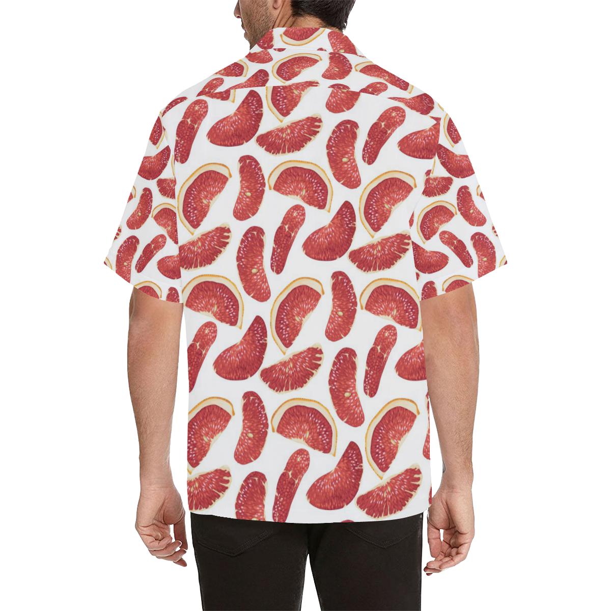Grapefruit Pattern Mens All Over Print Hawaiian Shirt