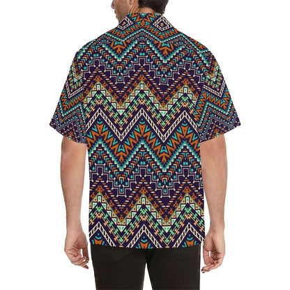 Zigzag African Afro Dashiki Adinkra Kente Mens All Over Print Hawaiian Shirt