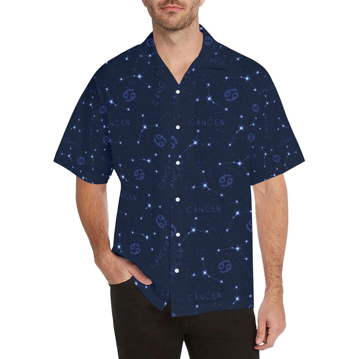 Cancer Zodiac Pattern Print Design Hawaiian Shirt