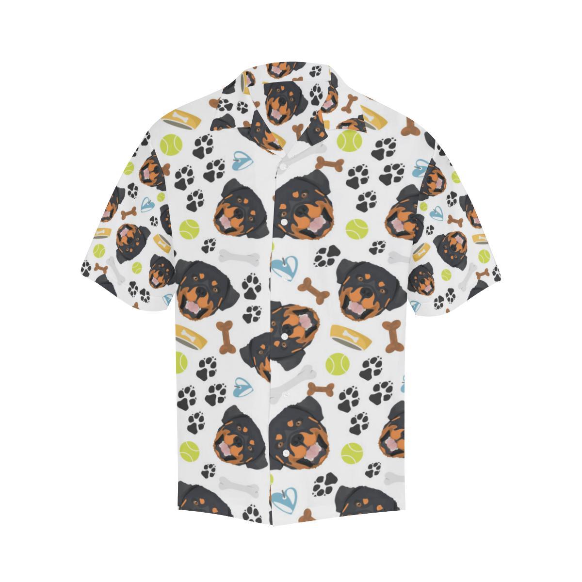 Rottweiler Pattern Print Design A Hawaiian Shirt