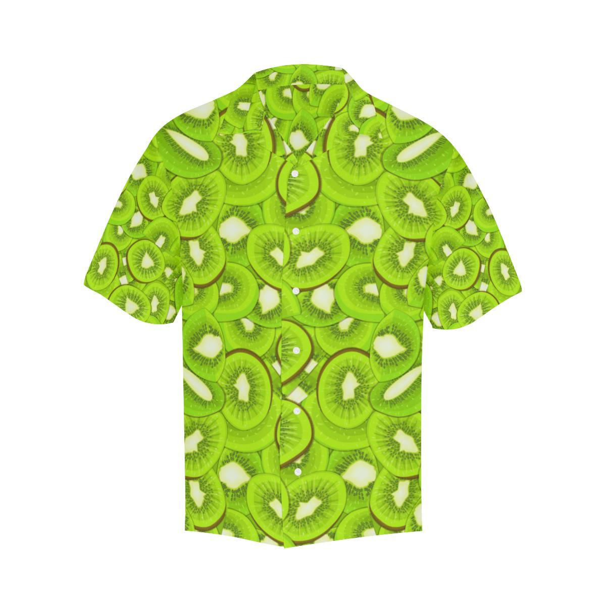 Sliced Kiwi Pattern Mens All Over Print Hawaiian Shirt