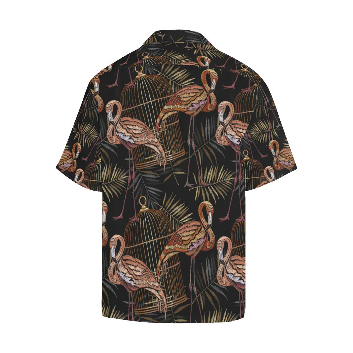 Flamingo Pattern Background Mens All Over Print Hawaiian Shirt