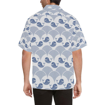 Whale Pattern Mens All Over Print Hawaiian Shirt