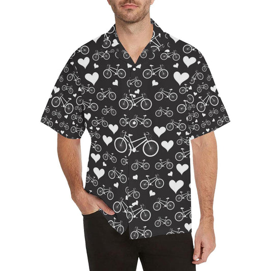Bicycle Pattern Print Design 05 Mens All Over Hawaiian Shirt