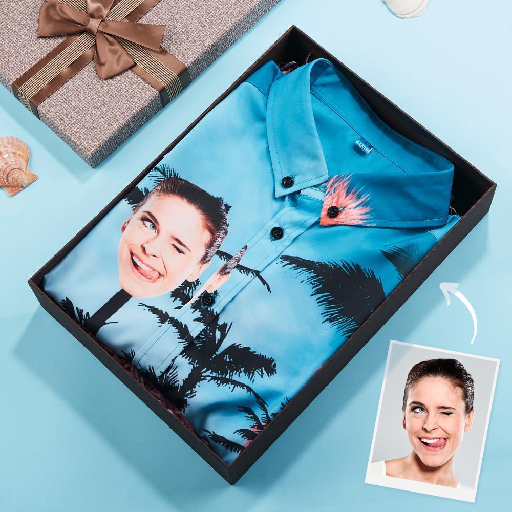 Hawaiian Shirt Coconut Trees With Face On It All Over Print Christmas Gifts