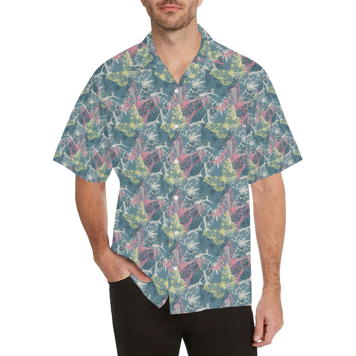 Butterfly Pattern Print Design Hawaiian Shirt