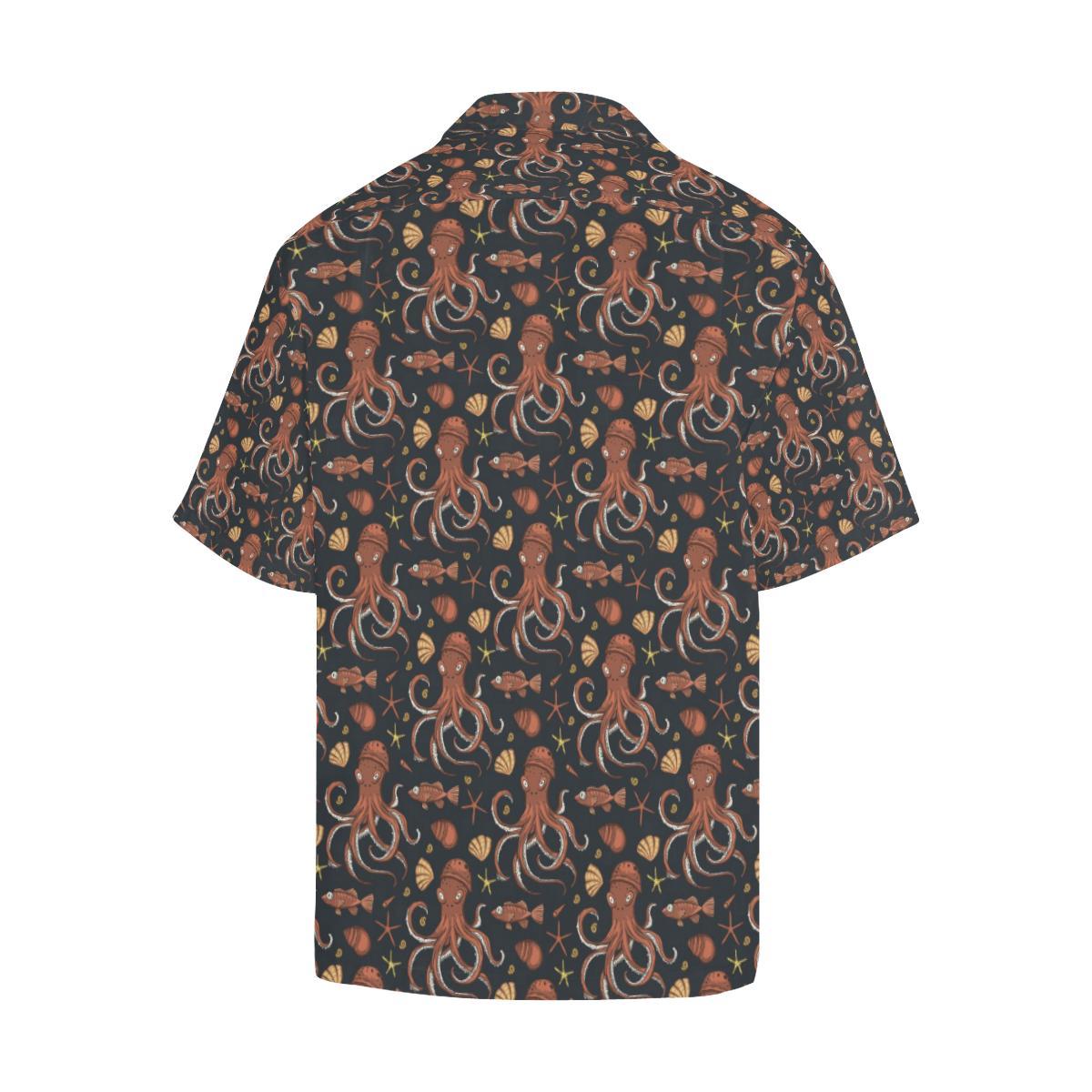 Octopus Pattern Mens All Over Print Hawaiian Shirt