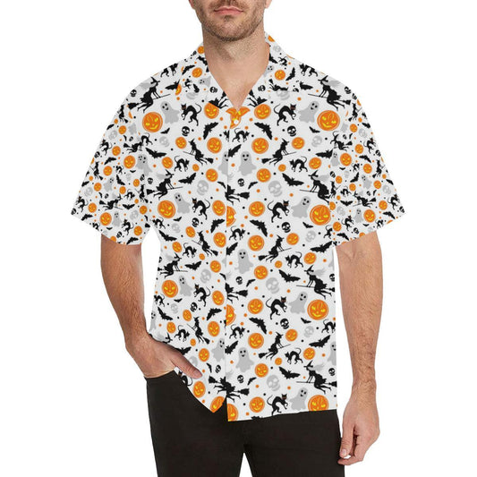 Halloween Pattern Mens All Over Print Hawaiian Shirt