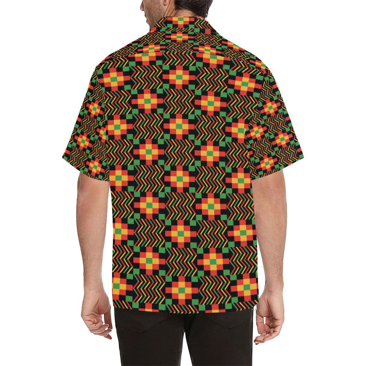 Kente Pattern Print Design Hawaiian Shirt