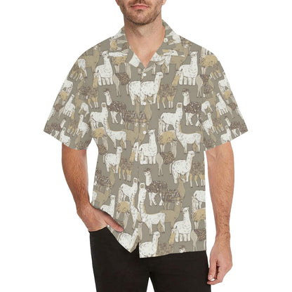 Alpaca Pattern Print Design Hawaiian Shirt