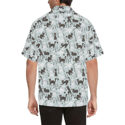 Cat Pattern Print Design Hawaiian Shirt