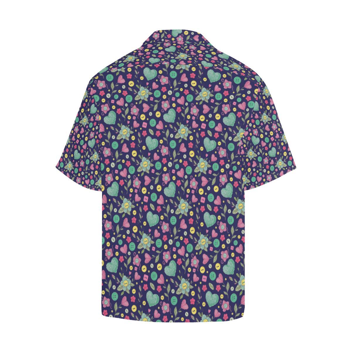Crochet Pattern Print Design Hawaiian Shirt