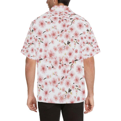 Sakura Pattern Theme Mens All Over Print Hawaiian Shirt