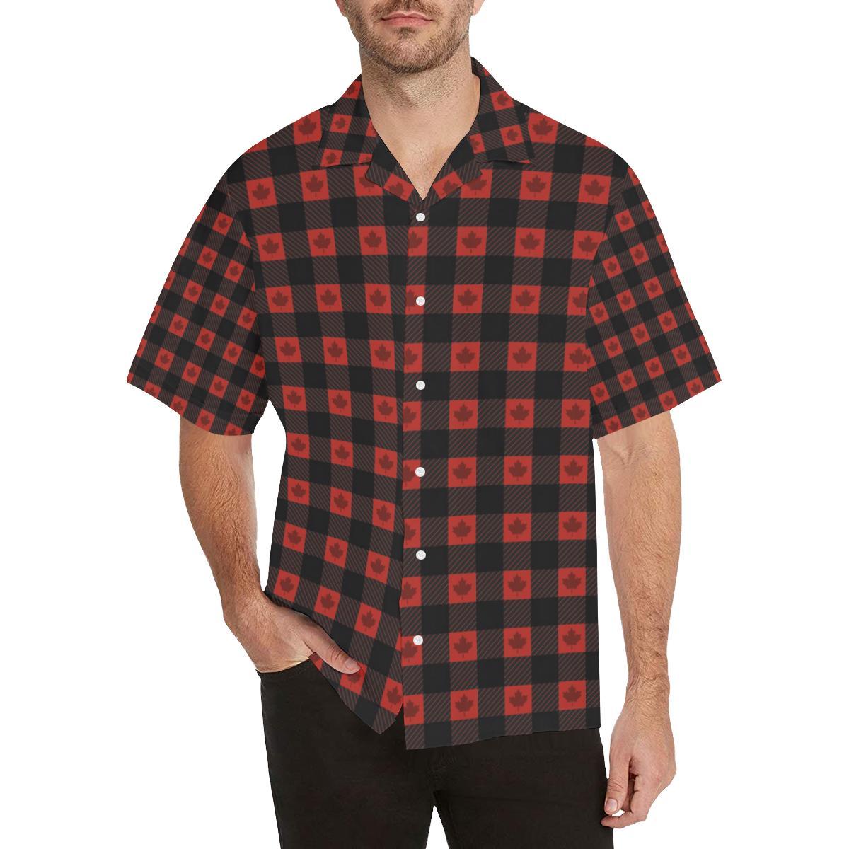 Canada Pattern Print Design 01 Mens All Over Hawaiian Shirt