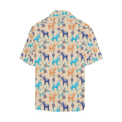 Cute Horse Pattern Mens All Over Print Hawaiian Shirt