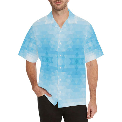 Geometric Blue Pattern Print Design Hawaiian Shirt