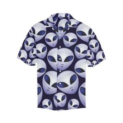 Alien Pattern Print Design 01 Mens All Over Hawaiian Shirt