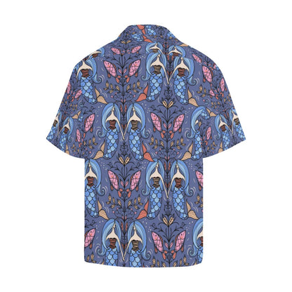 Mermaid Pattern Mens All Over Print Hawaiian Shirt