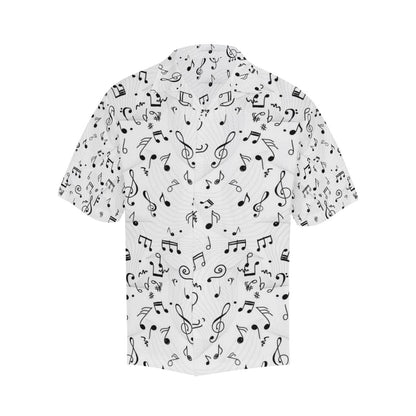 Music Notes Pattern Print Design 04 Mens All Over Hawaiian Shirt