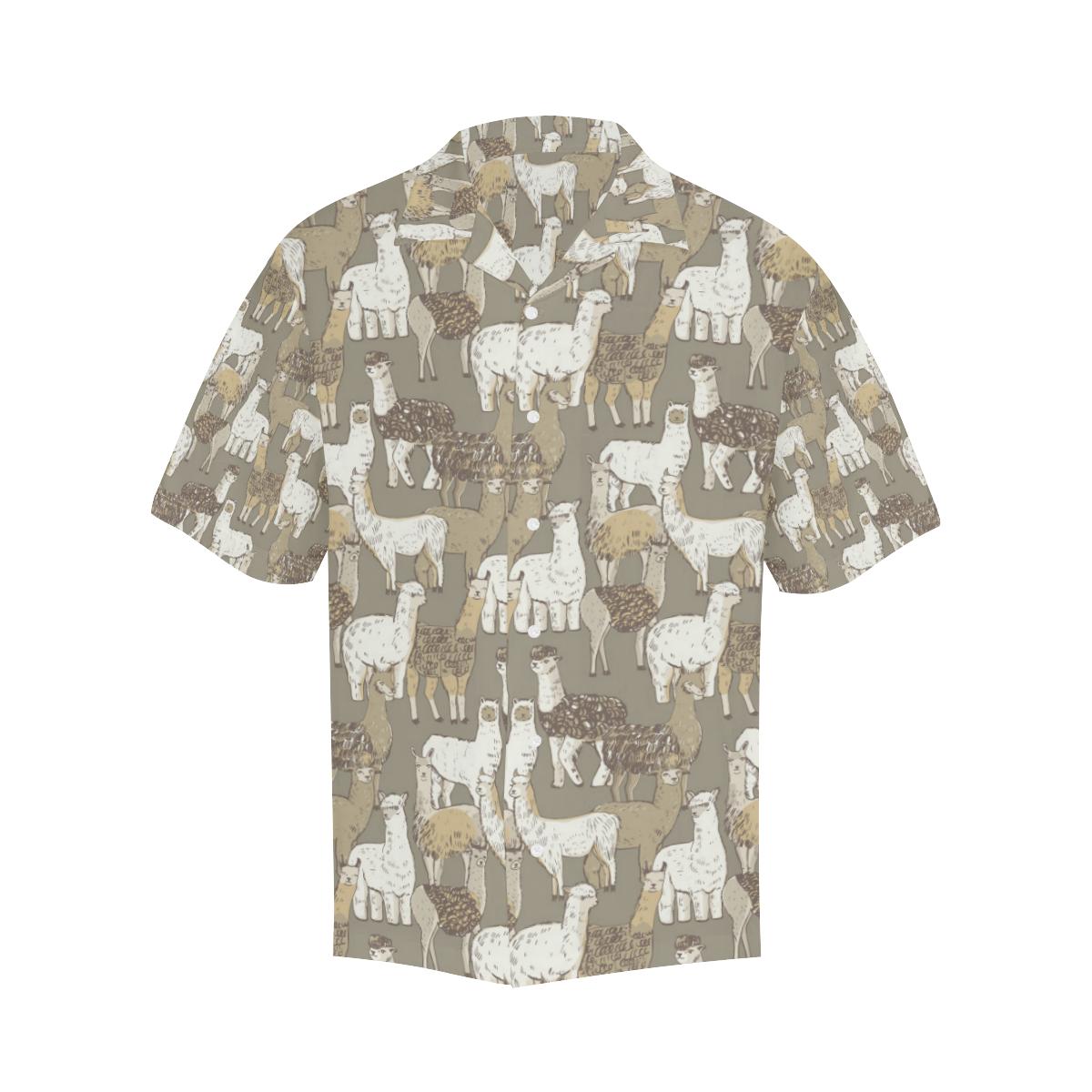 Alpaca Pattern Print Design Hawaiian Shirt