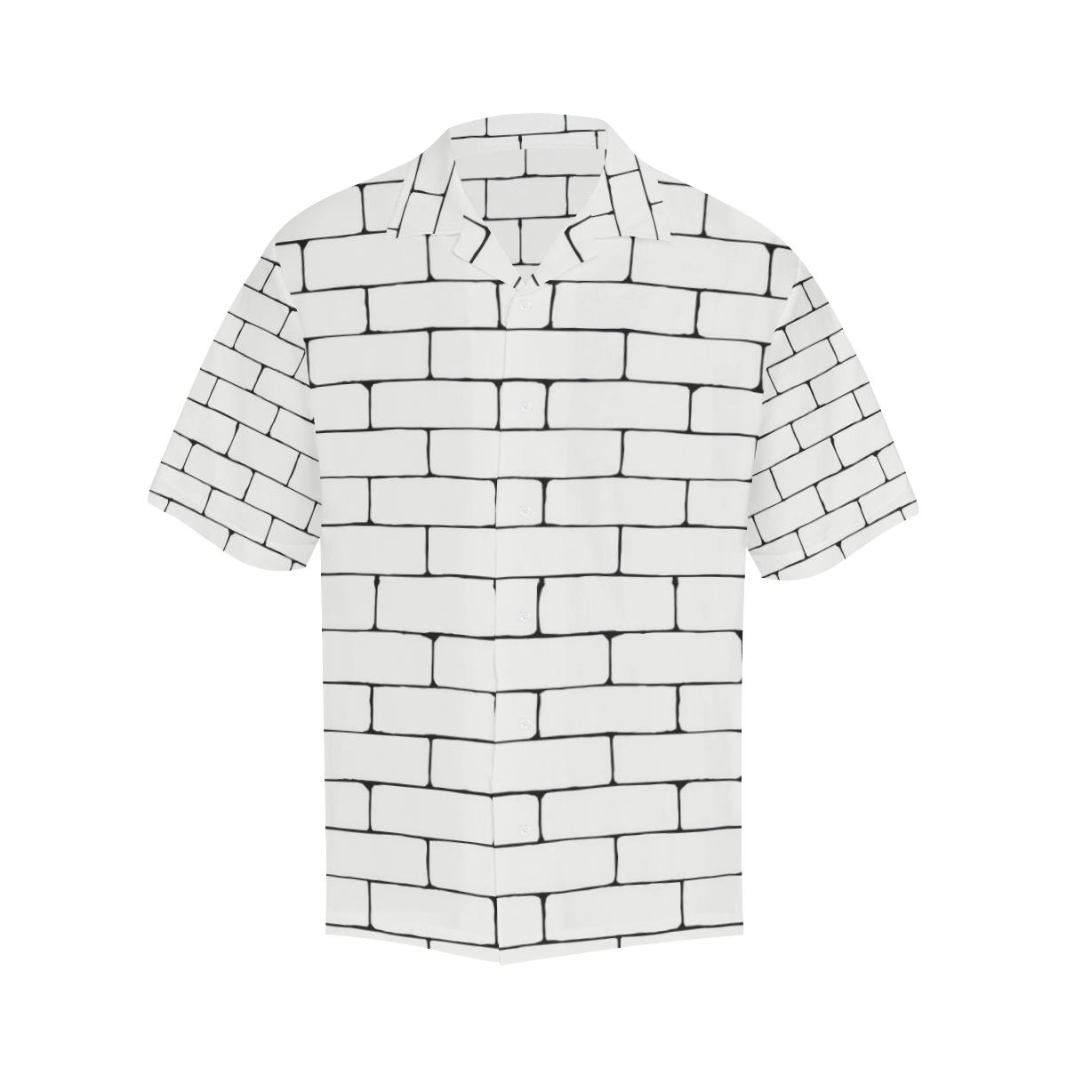 Brick Printed Pattern Print Design 02 Mens All Over Hawaiian Shirt