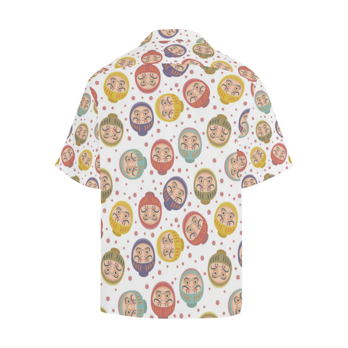 Daruma Dot Pattern Mens All Over Print Hawaiian Shirt