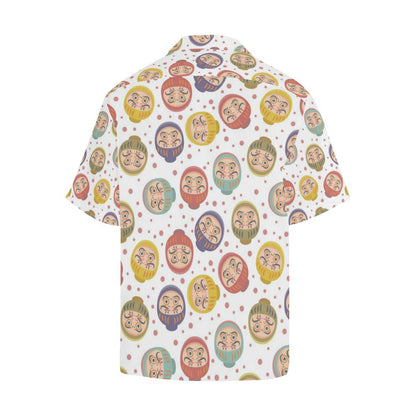 Daruma Dot Pattern Mens All Over Print Hawaiian Shirt